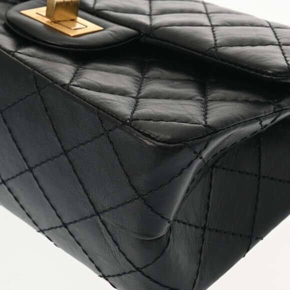 CHANEL 2.55 Mini Handbag 7.9" Matelasse ChainShoulder Black/Noir - Picture 8 of 12